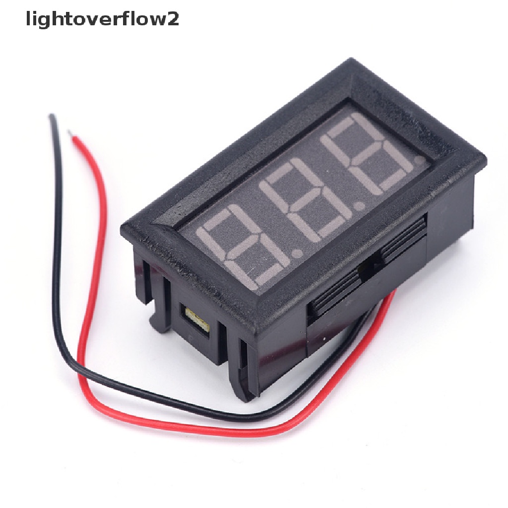 (lightoverflow2) Voltmeter tester Tegangan Baterai Digital Mini DC 0-30V Warna Merah Untuk Mobil SZUS