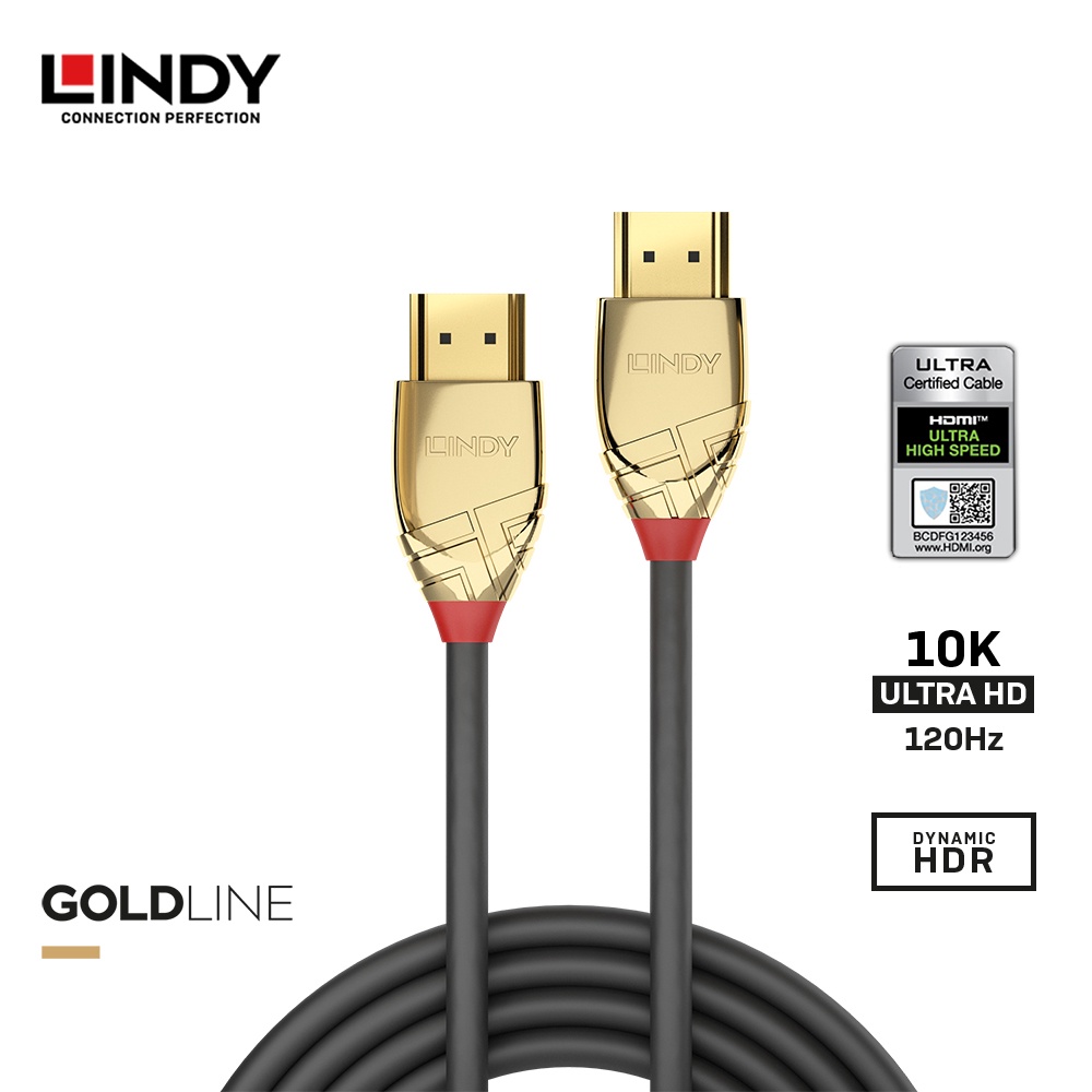 Kabel HDMI LINDY GOLD HDMI 2.1 ULTRA HIGH SPEED 8K 10K A to A - 3760x