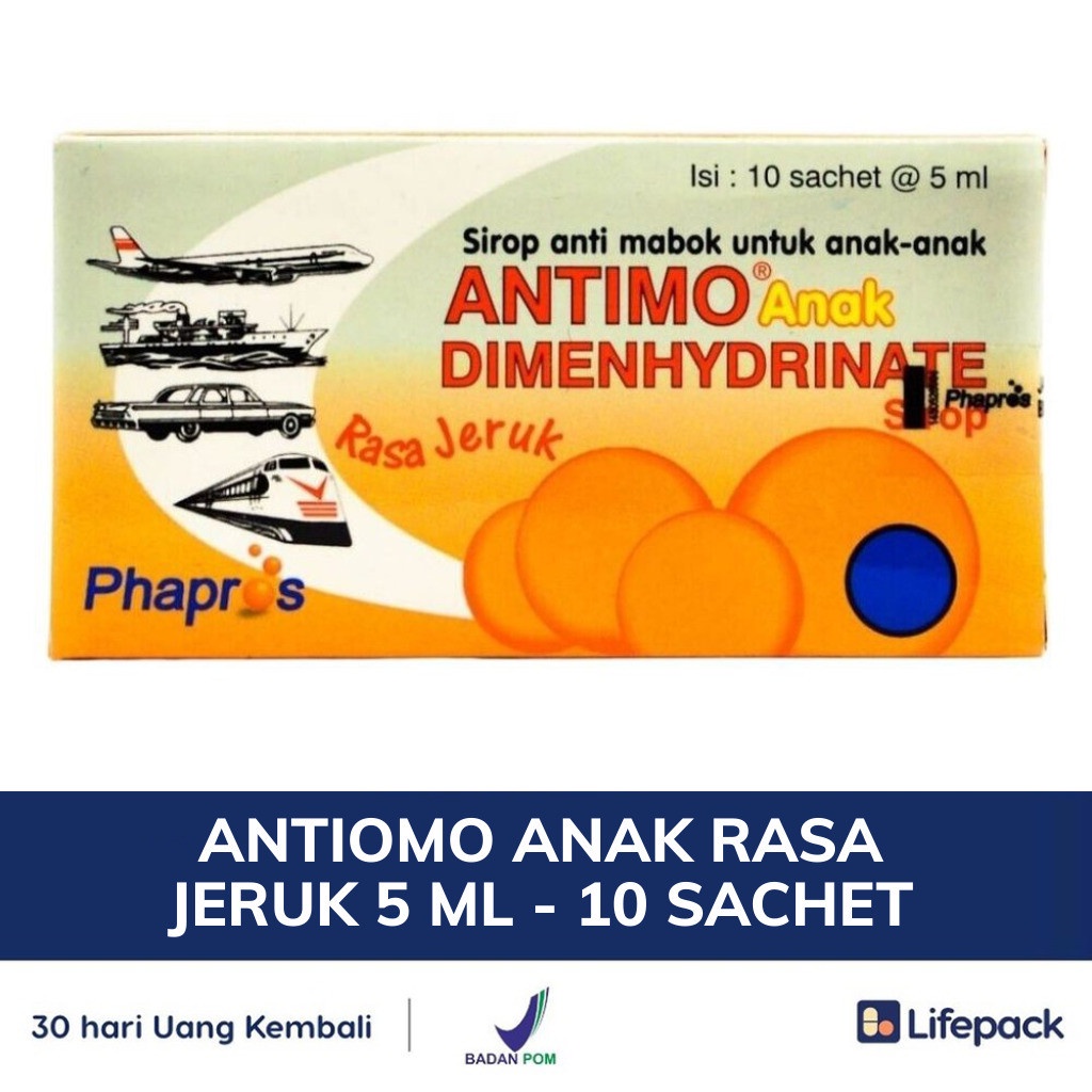 Jual Antimo Anak Rasa Jeruk - 10 Sachet - Obat Mual Muntah Mabuk ...