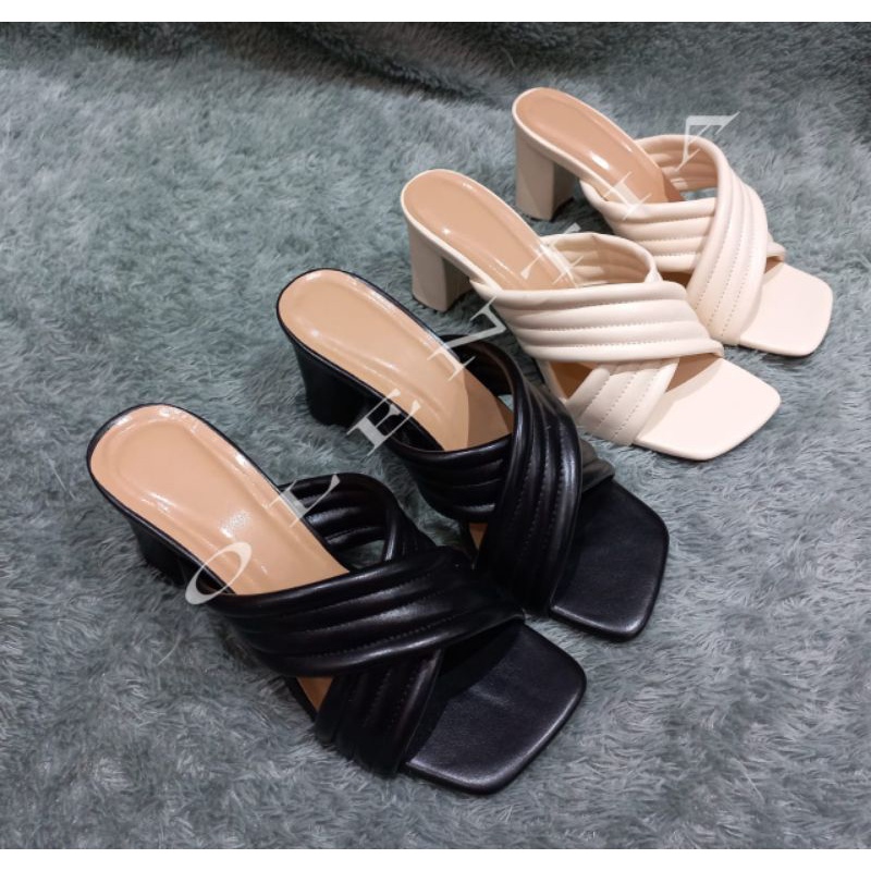 Sandal Wanita Sandal heels tahu 7cm YY 05