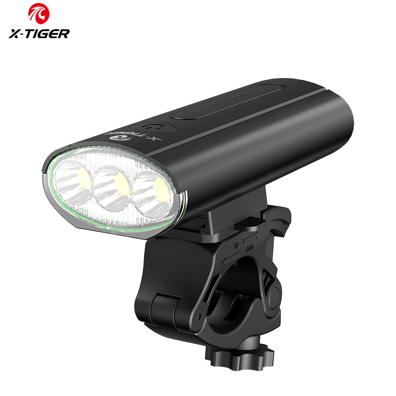 

X-TIGER Lampu Sepeda Isi Ulang USB yang Mudah Dipasang Aksesoris Bersepeda LED untuk Jalan dan MTB
