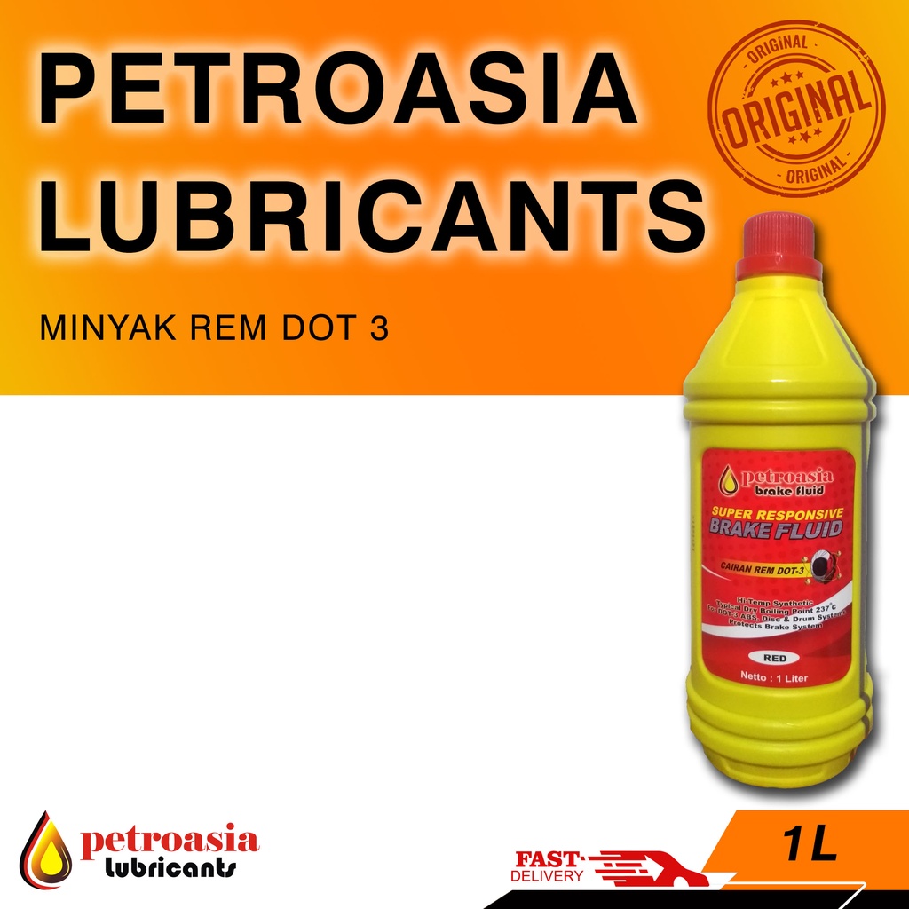 Petroasia Brake Fluid Minyak rem 1 Liter DOT-3 SNI