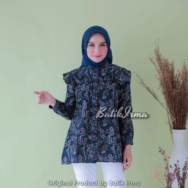 Batik Wanita Kekinian Blouse Lengan Panjang Busui Motif Jaiz Batik Irma