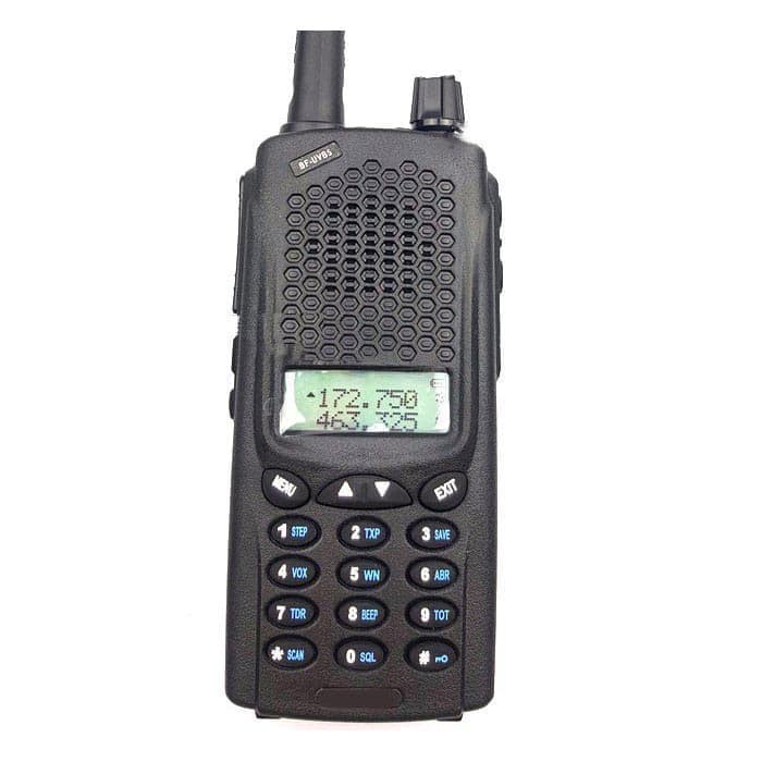 Baofeng Walkie Talkie Dual Band 5W 128CH UHF+VHF - UV-B5 Plus - Black