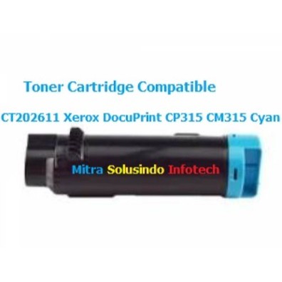 Toner Cartridge Compatible CT202611-Xerox DocuPrint CP315 CM315 Cyan