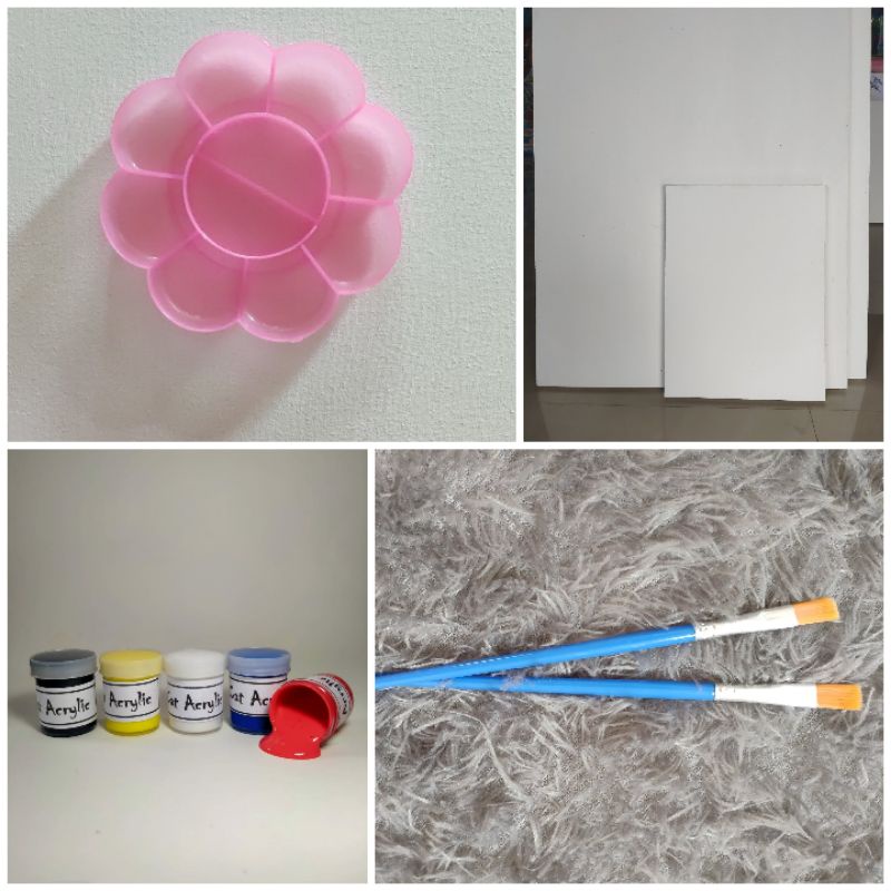 

Paket Hemat Kanvas Lukis 30x30cm + Kuas + Cat Acrylic + Palet