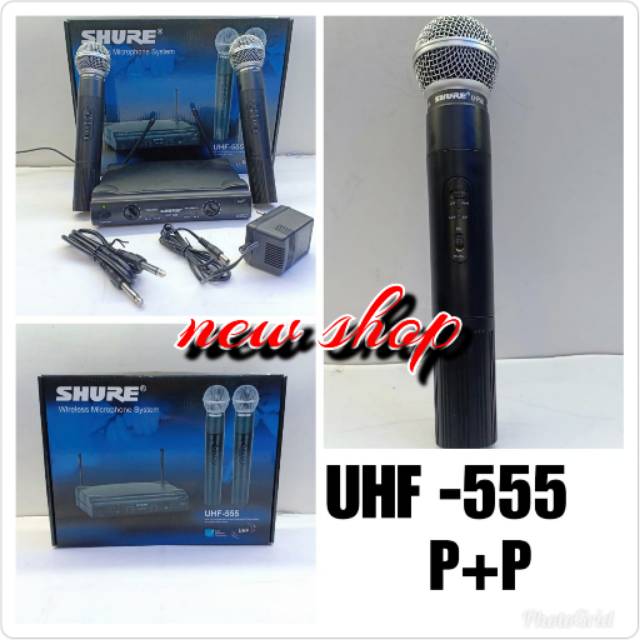 Jual Mic Shure 555 wireless microphone 2 mic pegang Shopee Indonesia