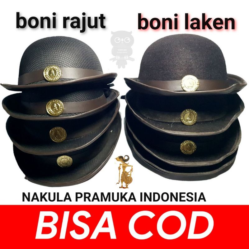 TOPI BONI RAJUT DAN TOPI BONI LAKEN langsung dari pengrajin