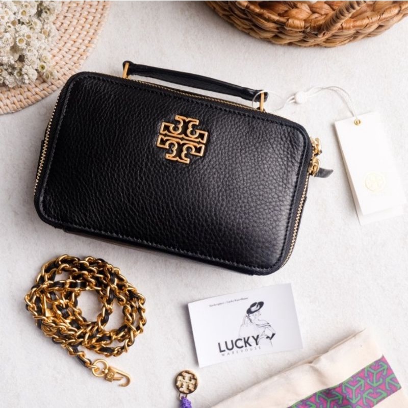 Tory Burch Camera Bag New Season In Black - ORIGINAL 1000%