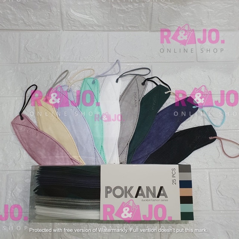 Masker Pokana Duckbill Fashion Series 4ply isi 25 pcs