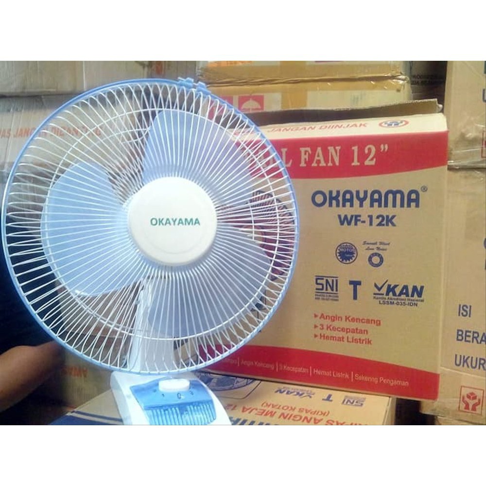 OKAYAMA WF-12K Kipas Angin Dinding /  Wall Fan 12inch - Murah Kualitas Bagus