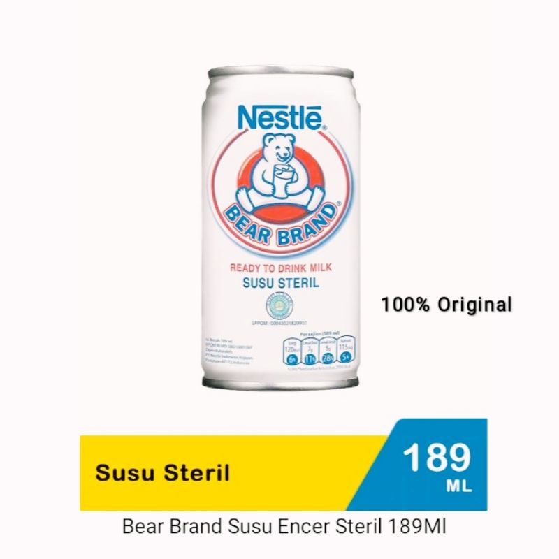 

Bear Brand Susu Steril Susu murni 189 ml