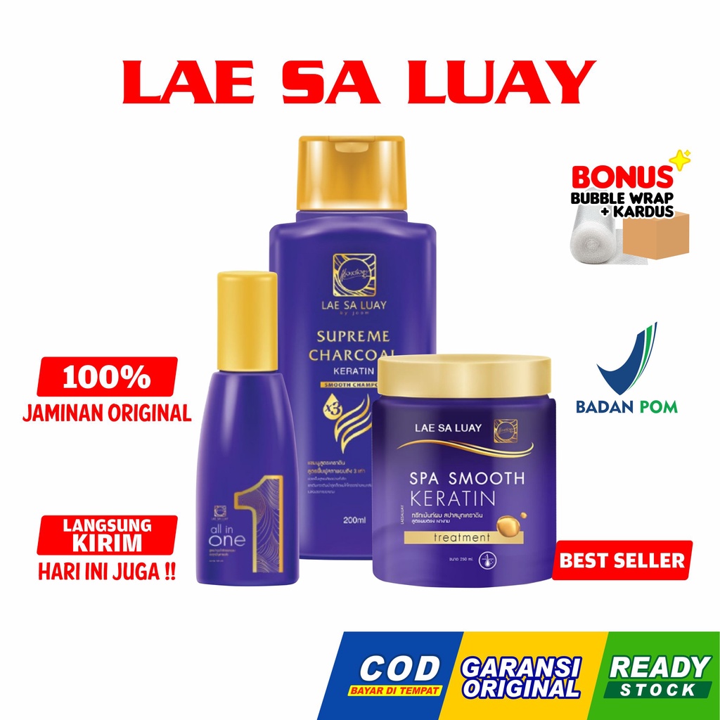 Lae Sa Luay Hair Spa [Original] Smooth Keratin Treatment Rambut Creambath Masker Rambut Hair Mask Original BPOM 250gr