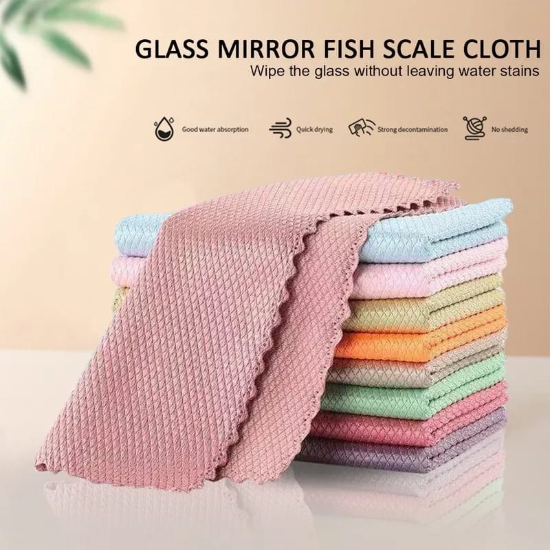 Kain Lap Mini Microfiber Termurah Meja Piring Dapur Anti Minyak Kain Lap Microfiber Serbaguna Penyerap Minyak Hargakawan