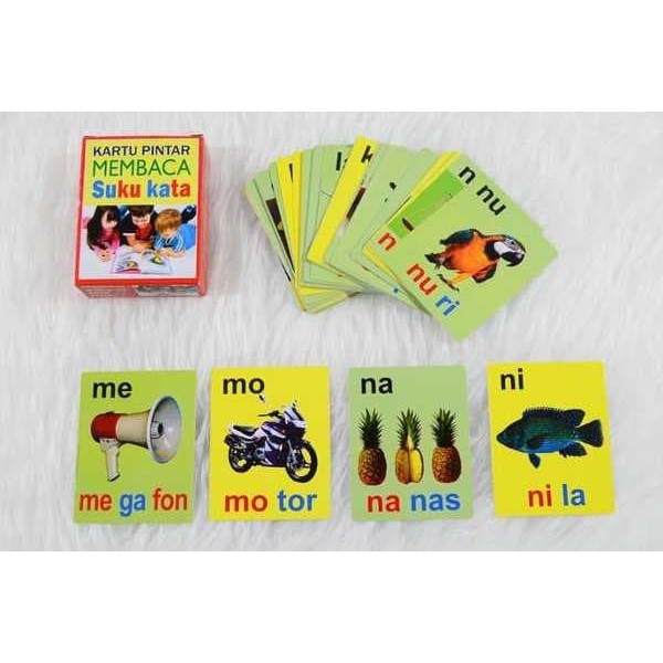 Flashcard Kartu Pintar Membaca Suku Kata Murah