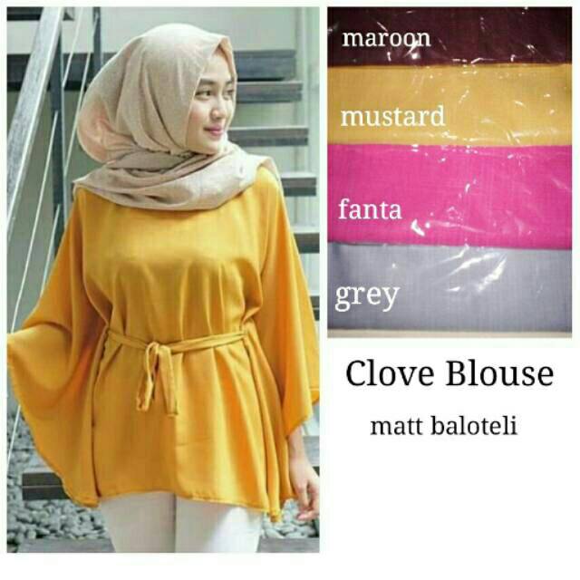 fashionshop119 Clove Blouse / Clove / Clove Top / Atasan Wanita / Atasan Polos (fs)