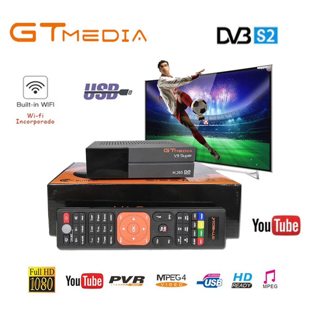 Gratis ongkir Satellite TV Receiver GTmedia V8 Nova Freesat V7 v9 super Ccam Italy CCcam Cline