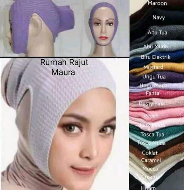 Ciput Rajut Anti Budeg / Inner Hijab / Daleman Kerudung