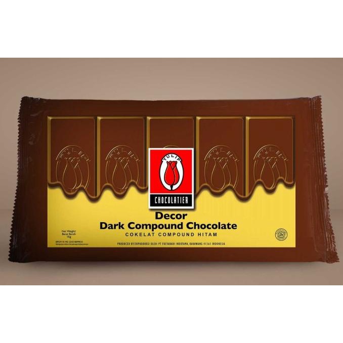 

tulip dark chocolate compound decor 1kg TERLARIS TERPERCAYA ORIGINAL