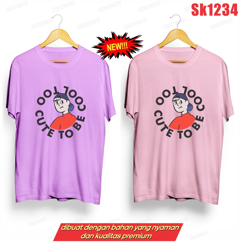 MURAH!!! KAOS THAILAND TOO CUTE SK1234 UNISEX ADA KAOS ANAK