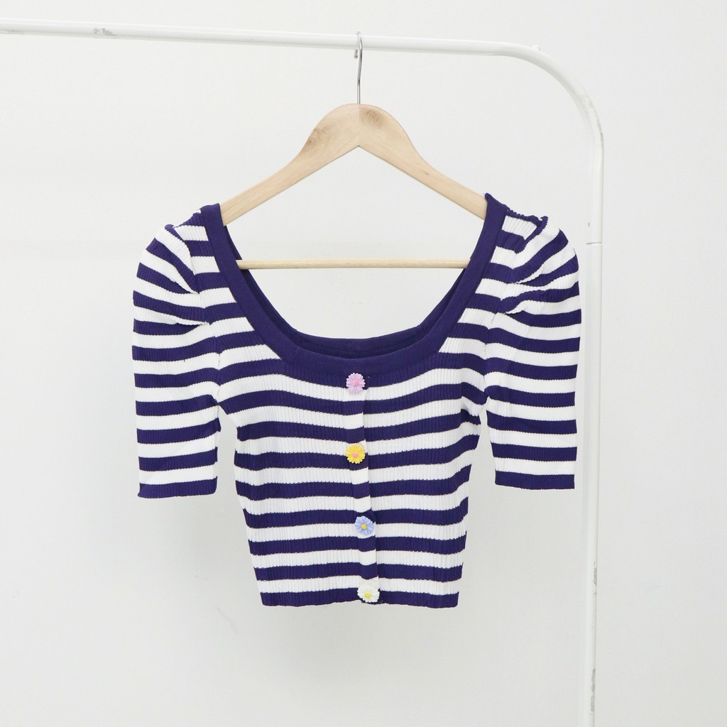 Adela puff stripe top -Thejanclothes