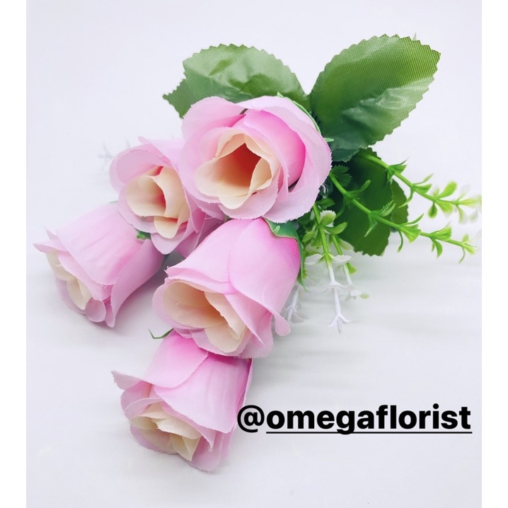 Kuncup OF Artificial Bunga Artificial/Bunga Plastik/Bunga Dekorasi/Dekorasi Pernikahan/Pernikahan-Pink Sembur