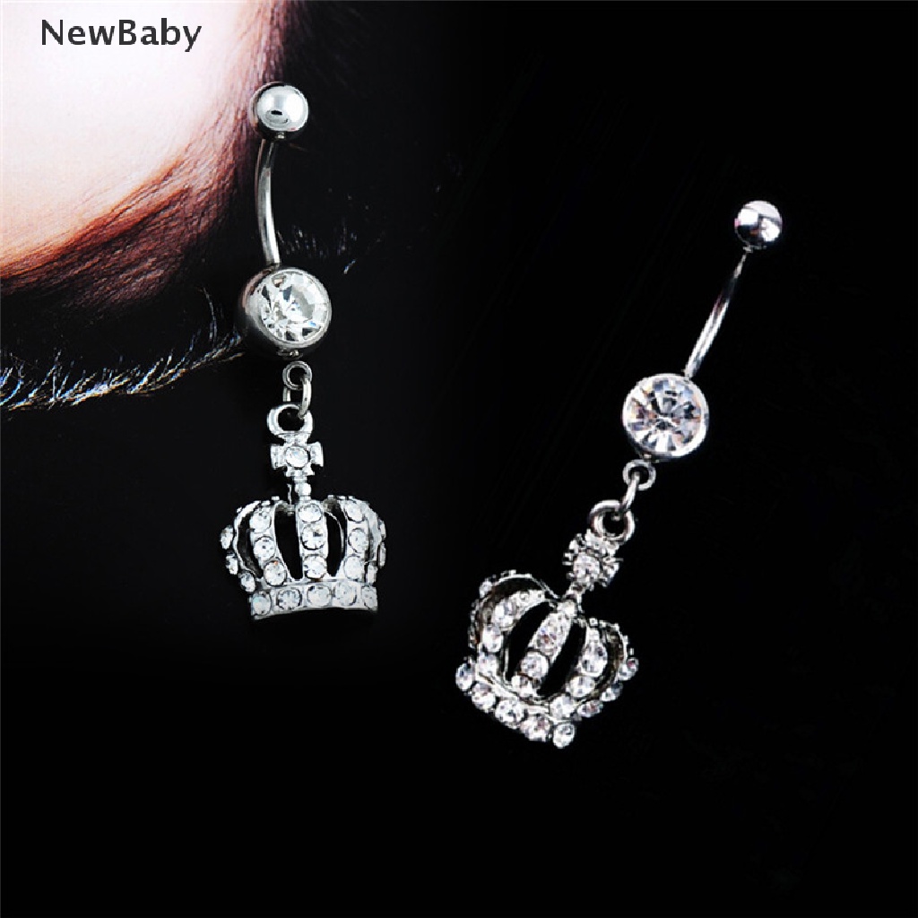 New Anting Tindik Perutpusar Model Mahkota Hias Berlian Imitasi Untuk Bayi