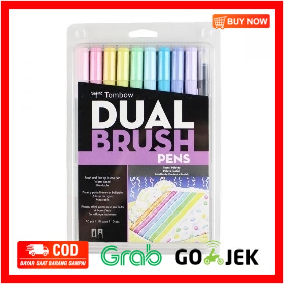 

(BISA COD) Tombow Dual Brush Pen Set Pastel Palette (isi 10) Original New