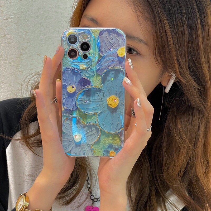 Lilac 3D Effect Flower Softcase iphone 7/8+ XS XS Max XR 11 Pro Max 12 Pro Max 13 14 Pro Max