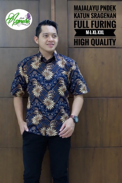 Batik Pria MAJALAYU FULL FURING Katun Sragenan Halus Ori Solo