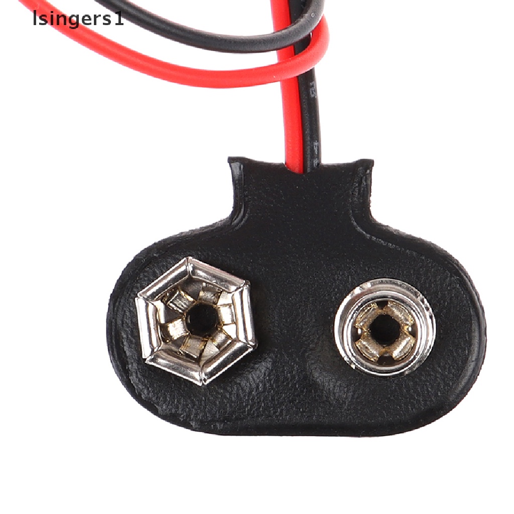 (lsingers1) 10pcs Klip Konektor Snap Baterai 9V Panjang 15CM