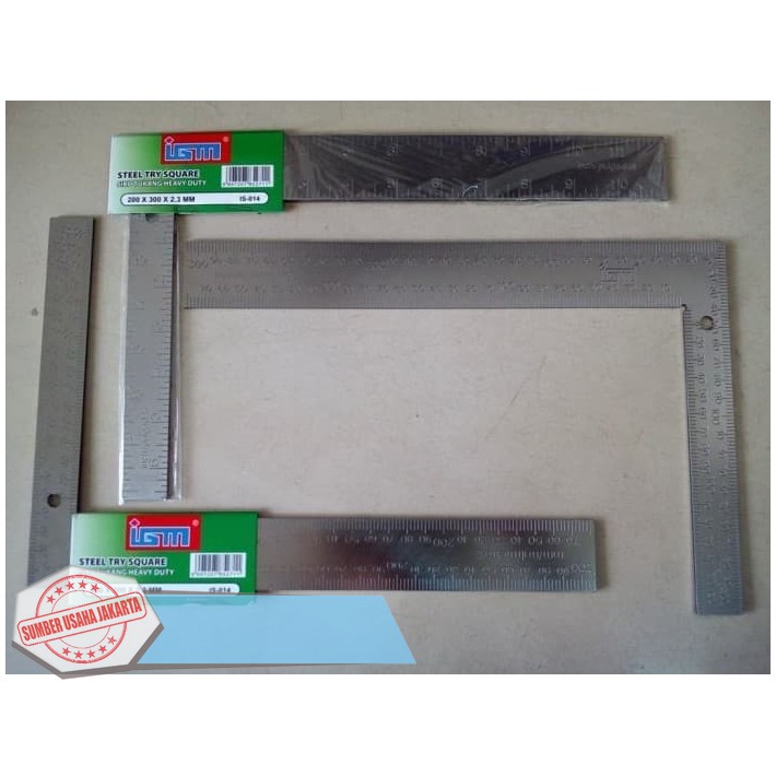 

IGM Penggaris Siku Meter 20 X 30 CM Siku Tukang Pengukur Sudut 8"X12" SUJ