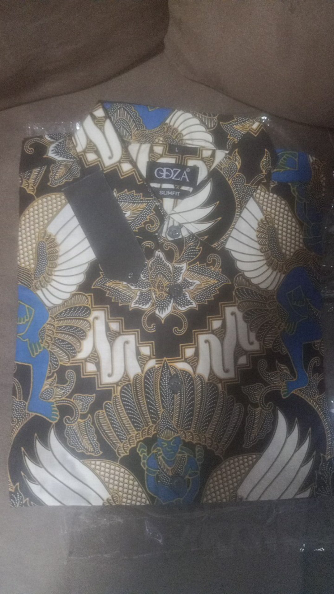 Odza Kemeja Batik Fashion Modern Pria Gaya Slim Fit Men Batik Solo Daumatlo