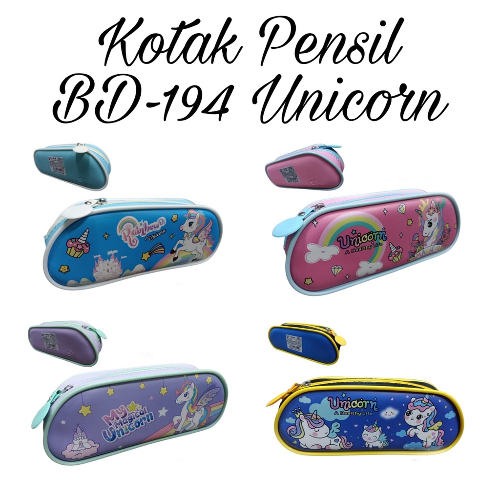 

ROYALE STATIONARY - KOTAK PENSIL FANCY MOTIF UNICORN IMPORT BD-194 UNI / TEMPAT PENSIL / PENCIL CASE