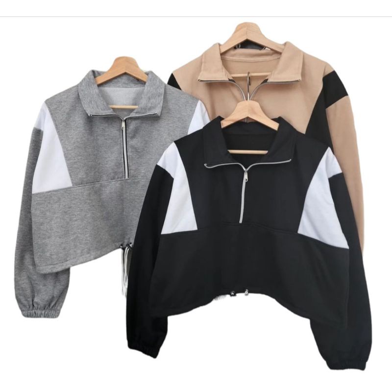INDIE ZIPPER | sweater wanita