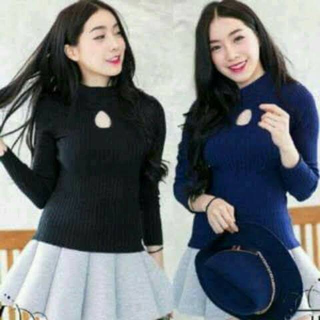 ATASAN SWEATER RAJUT TURTLENECK  DABOL PJG