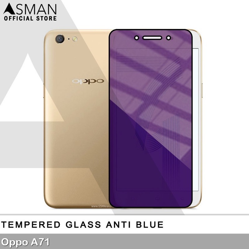 Tempered Glass Blue Light Full Lem OPPO A71 Anti Radiasi