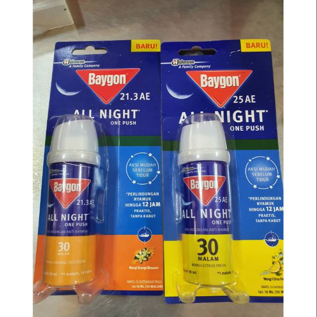 Baygon All Night One Push 10ml