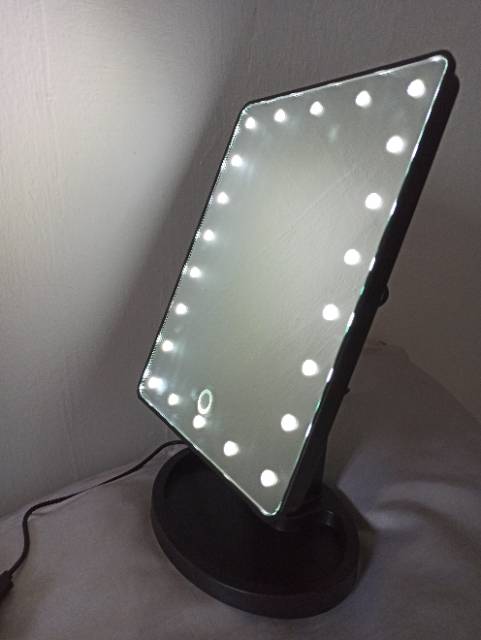 Kaca Cermin Rias LED 22 led Makeup Light MUA artis vloger Lampu Make UP usb Perlengkapan Vlog jnp
