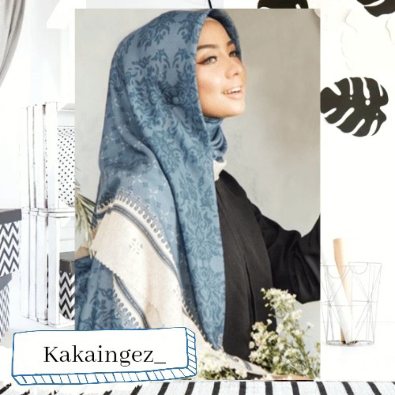 Kakaingez_  HIJAB PRINTING SERIES SCARFT KERUDUNG SEGI EMPAT FAVORIT VOAL PRINT LASSERCUT DEENAY | K