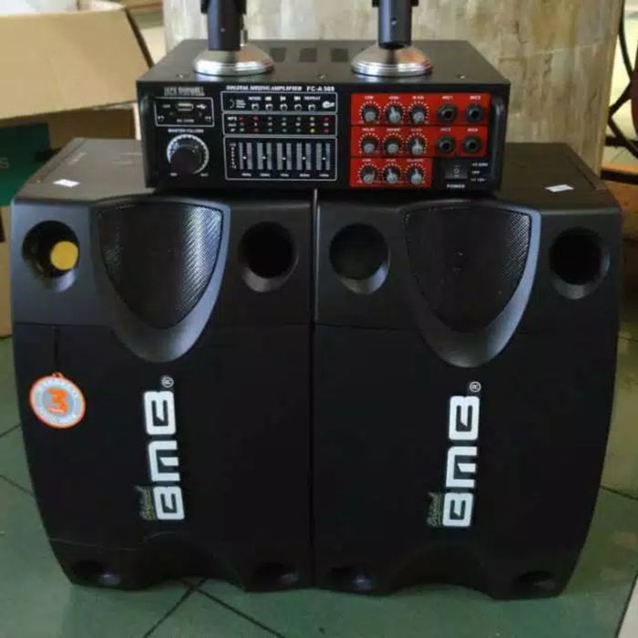 Paket speaker karauke BMB 8IN+amplifier + MIC