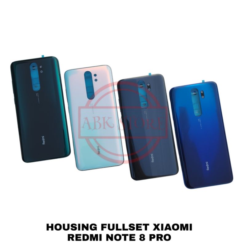 BACK CASING - KESING - HOUSING FULLSET XIAOMI REDMI NOTE 8 PRO + FRAME LCD