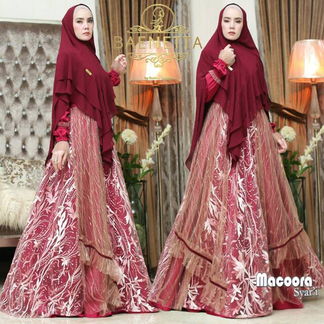 Gamis pesta super mewah MACOORA BY BAENETTA