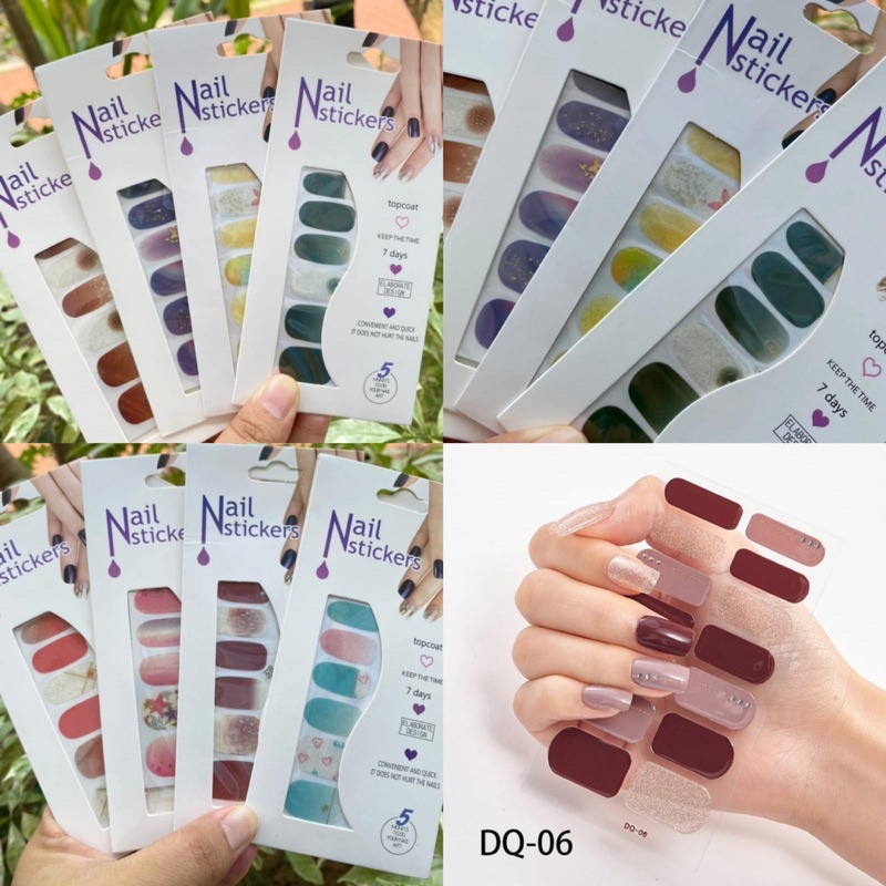 [ MURAH PER PACK ISI 14PCS ] STICKER KUKU / NAIL ART STICKER