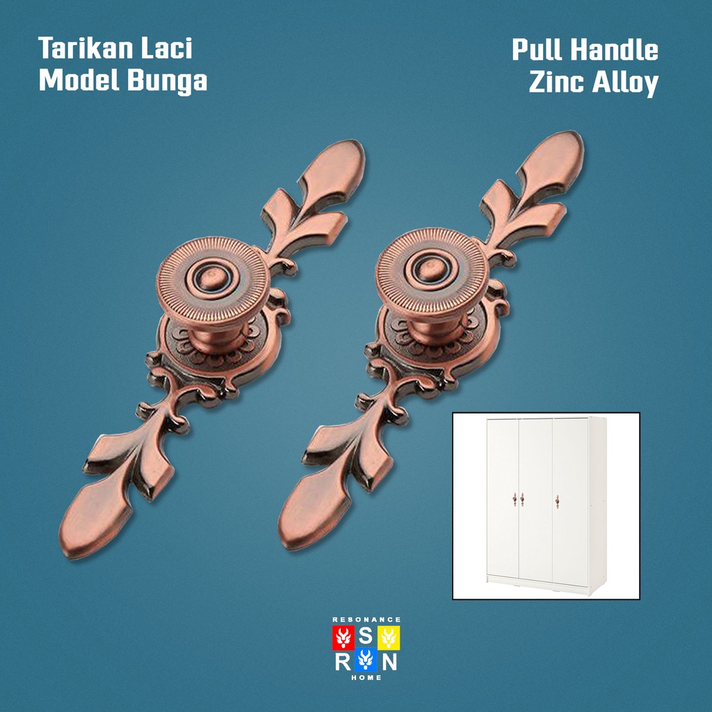 Handle Gagang Tarikan Pintu Laci Lemari Eropa Antik Klasik / Pull Handle Resonance Home