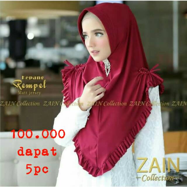 Jilbab Instan Kepang Rempel By DNJ Collection