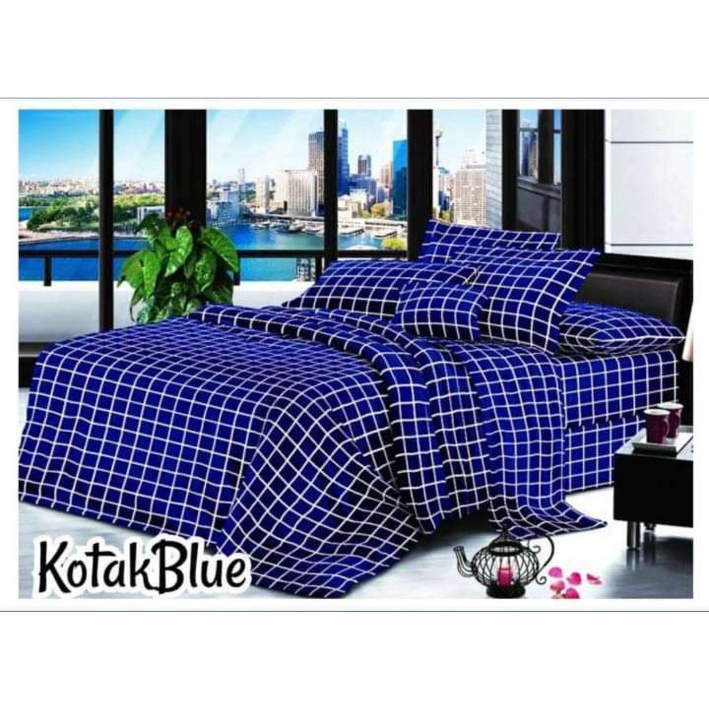 SPREI PROMO ESTETIK / AESTHETIC KOTAK -KOTAK MOTIF EMILY TREND 180X200 NO.1 UKURAN NO.2 160X200