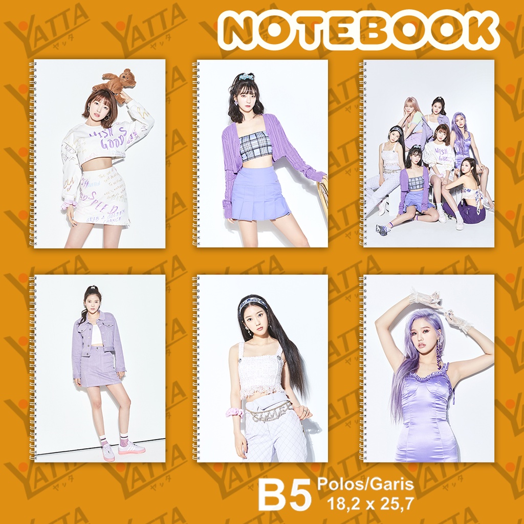 

Notebook KPOP OHMYGIRL Oh My Girl NONSTOP Concept Photos Ukuran B5 18,2 x 25,7 cm