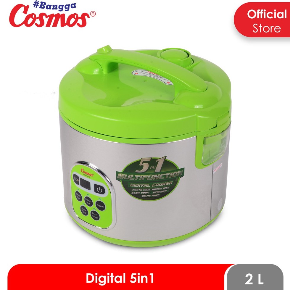 Cosmos CRJ2301D Rice Cooker Digital / Slow Cooker Digital 2 Liter 5 in 1