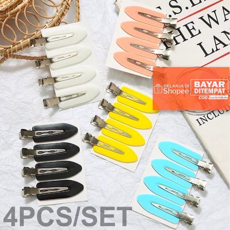 (COD) JEPITAN RAMBUT CLIP SEAMLESS KOREAN STYLE 4PCS/SET